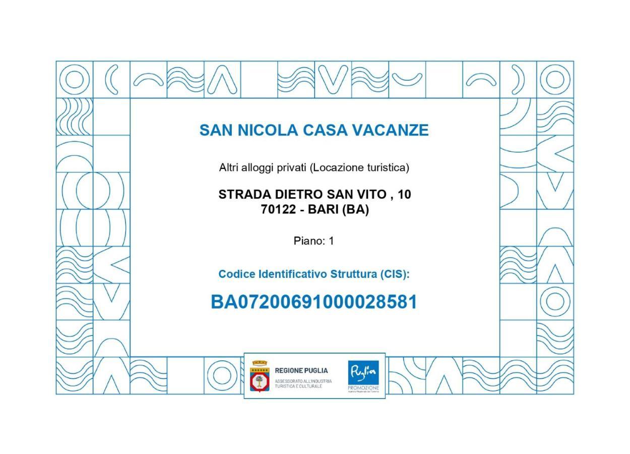 San Nicola Casa Vacanze Bari Ngoại thất bức ảnh